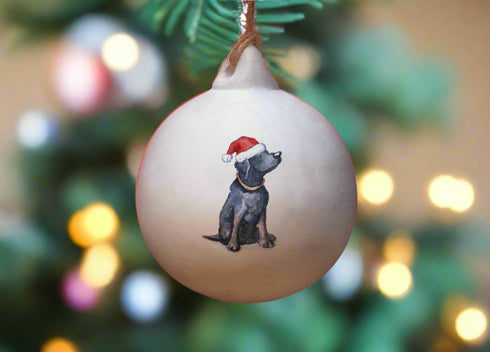 Labrador Black Ceramic Bauble